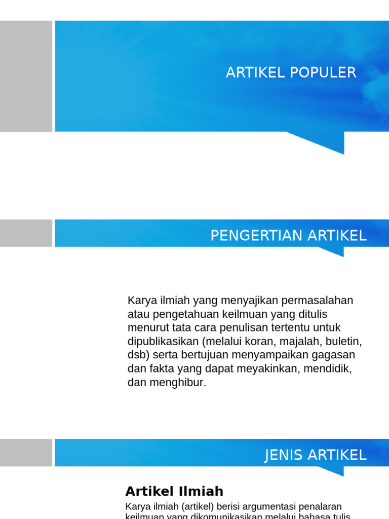 Materi Artikel Populer-1 | PDF