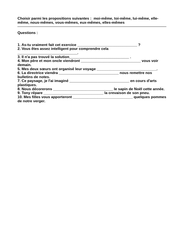 Ex Pronom + Même(s) | PDF, image size:768x1024