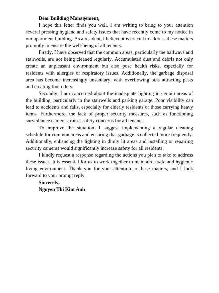 Dear Building Management | PDF