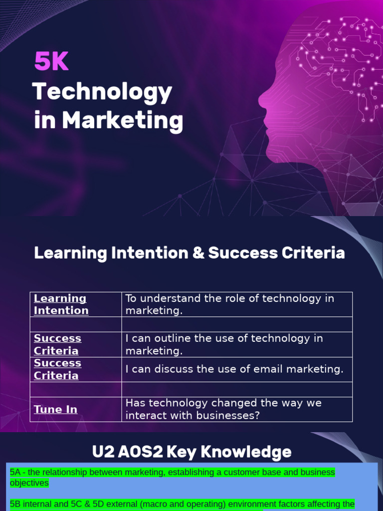 5K Technology in Marketing | PDF