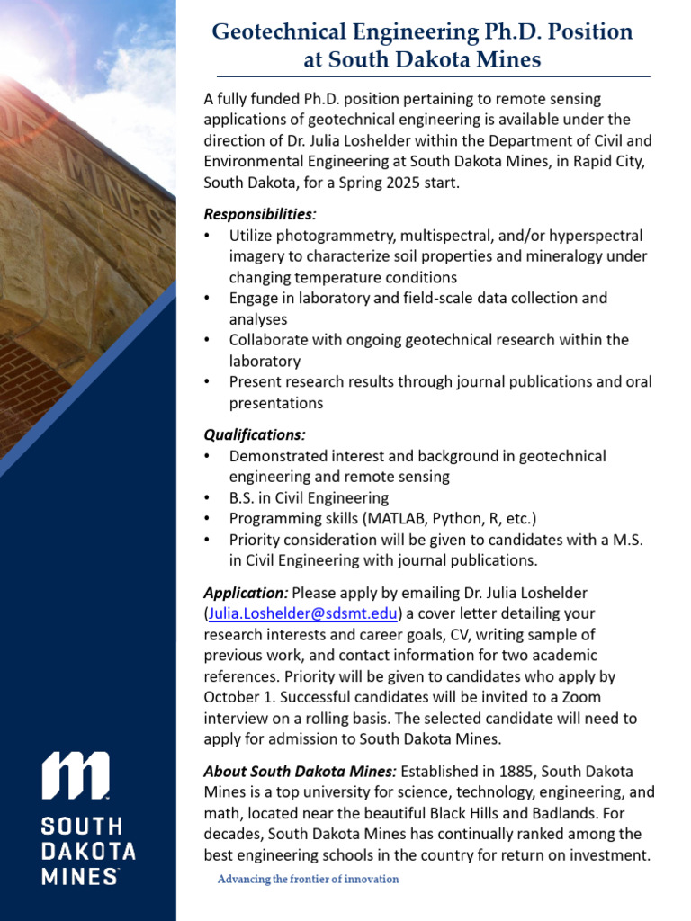 PHD Position in Geotechnical Engineering 1725600711 | PDF