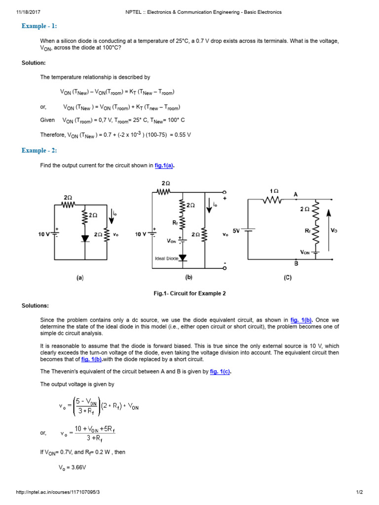 3.NPTEL - Electronics & Communication Engineering - Basic Electronics | PDF