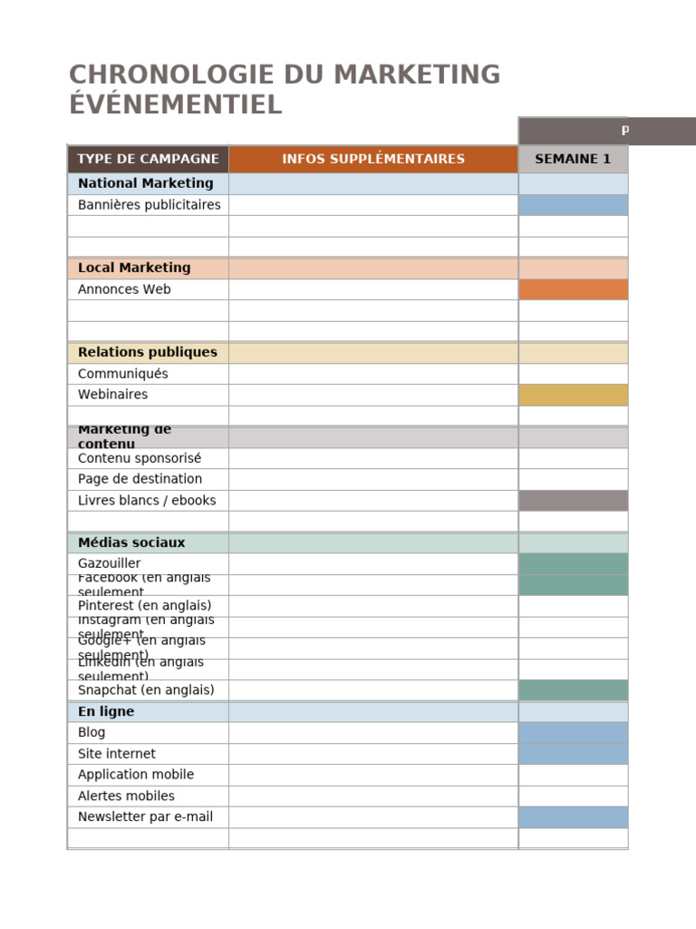 IC Event Planning Templates Event Marketing Timeline 17180 - FR | PDF