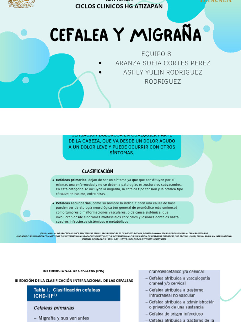 Migraña y Cefalea | PDF | Dolor de cabeza | Migraña