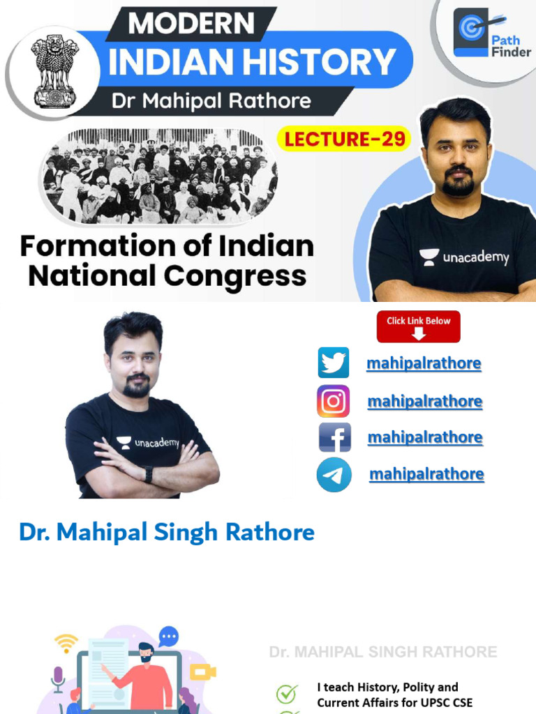 L29 Rise of Indian Nationalism & Formation of Indian National Congress ...
