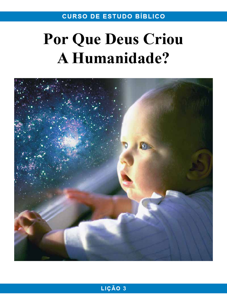 Curso de Estudo Biblico Licao 3 Por Que Deus Criou A Humanidade | PDF