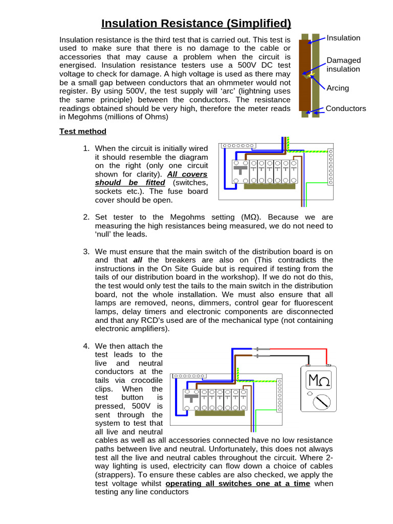 Insulation Resistance (Simplified) UPDATED 3.2.16 | PDF