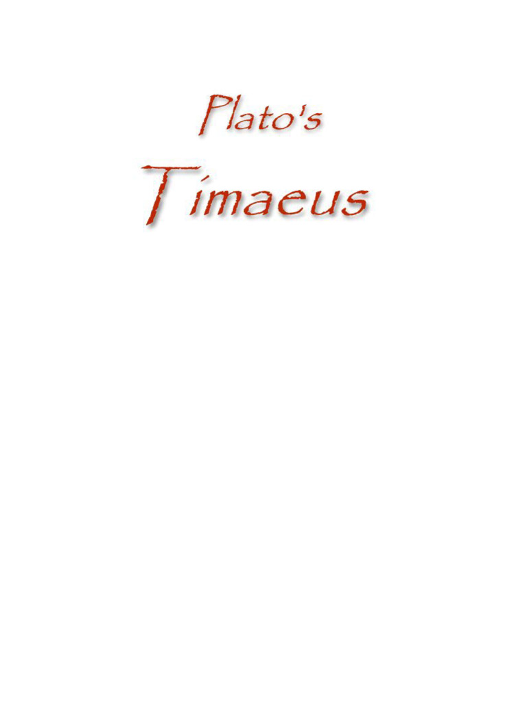 Timaeus | PDF