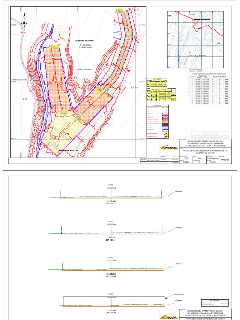 Plano de Ampliacion Cantera 952+100 | PDF