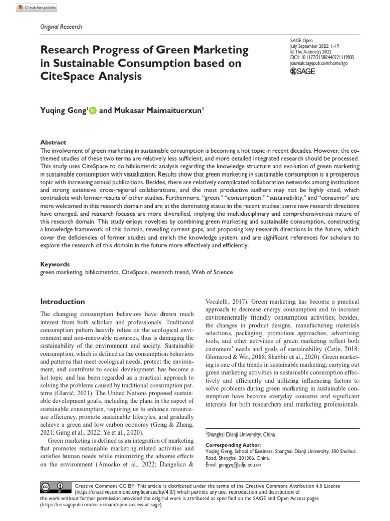Green Marketing in Sustainable Consumption | PDF | Sustainability ...