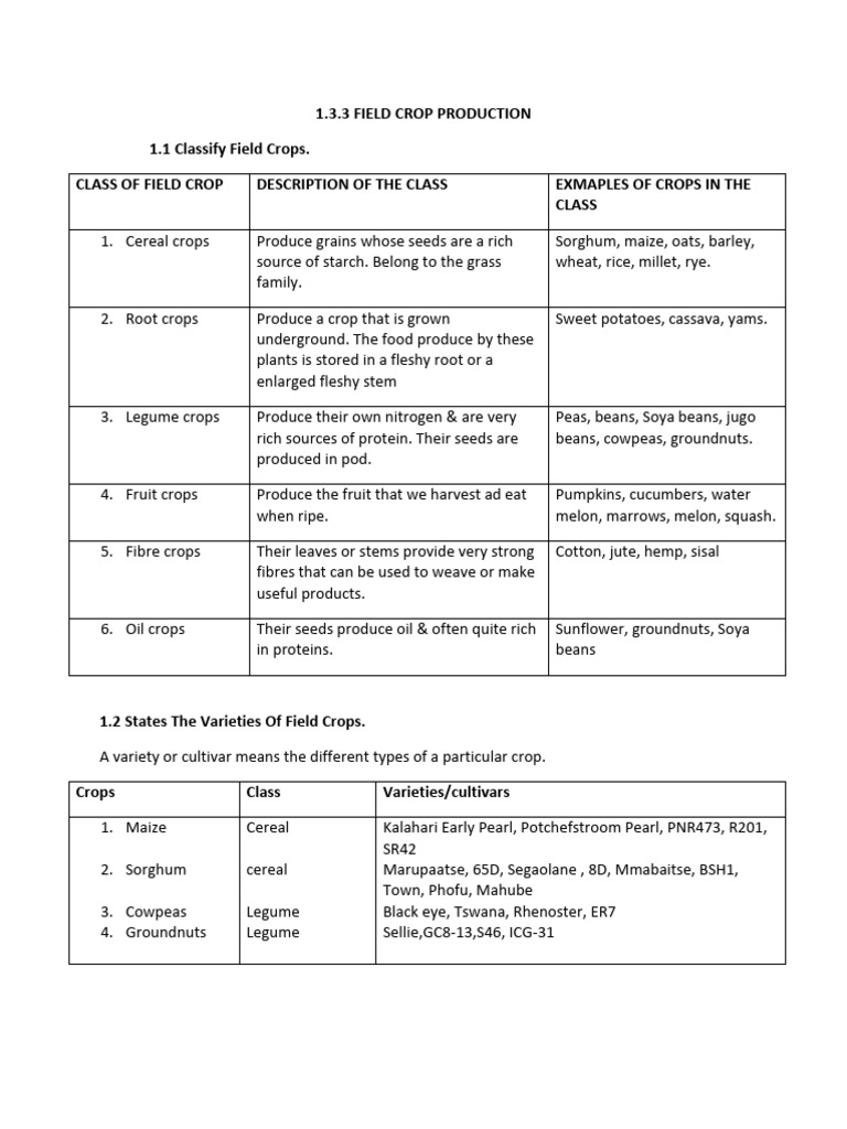 Field Crop Production | PDF | Pest (Organism) | Home & Garden