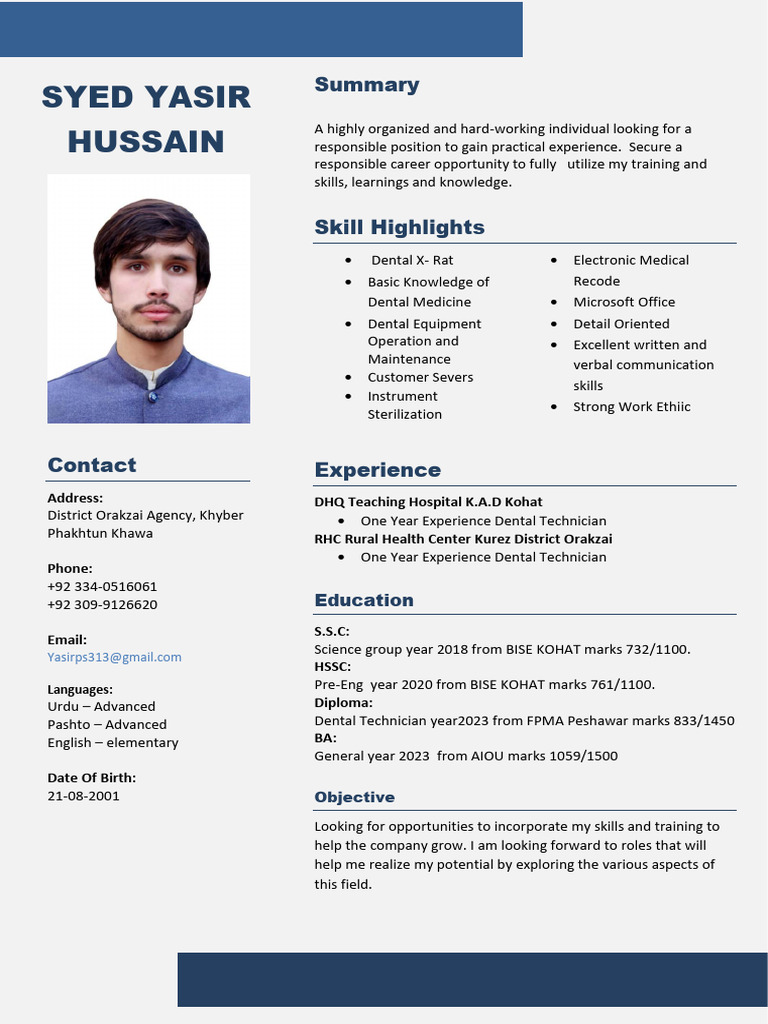 yasir jan CV | PDF