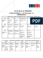 14th December Class Schedule ISBE-A