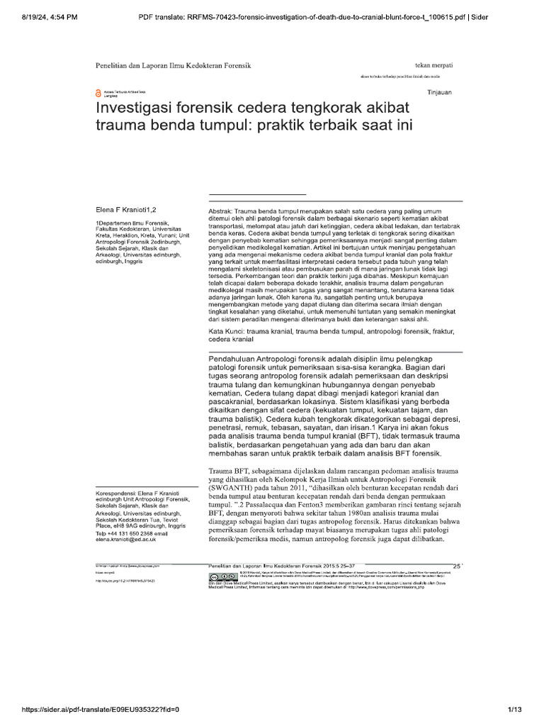 Pdf translate rrfms 70423 forensic inv anial blunt force t