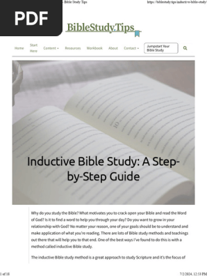 Inductive Bible Study_ A Step-by-Step Guide - Bible Study Tips