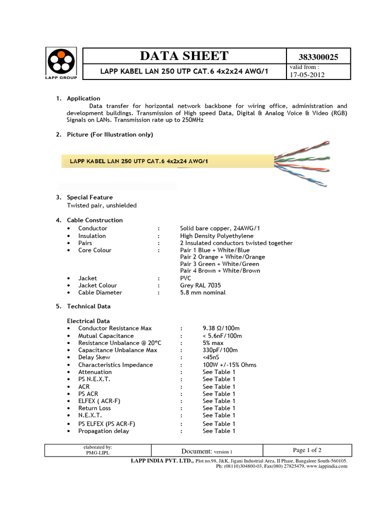 Utp Cat 6 | PDF
