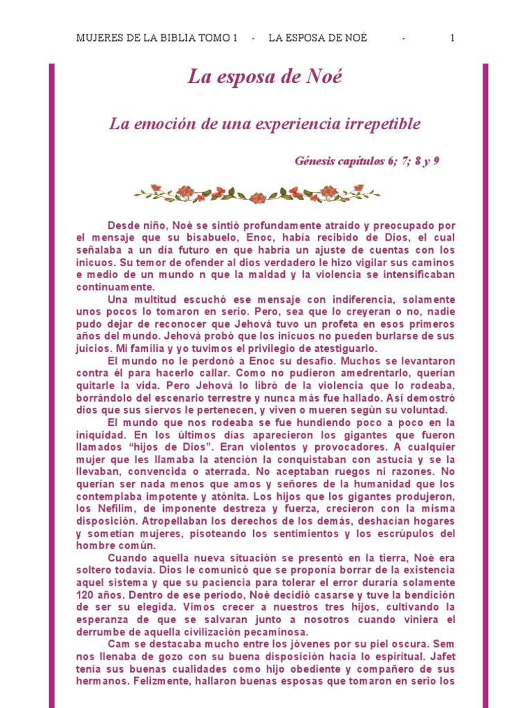 03 Mujeres de La Biblia 1 La Esposa de Noe (Alef Guimel) PDF