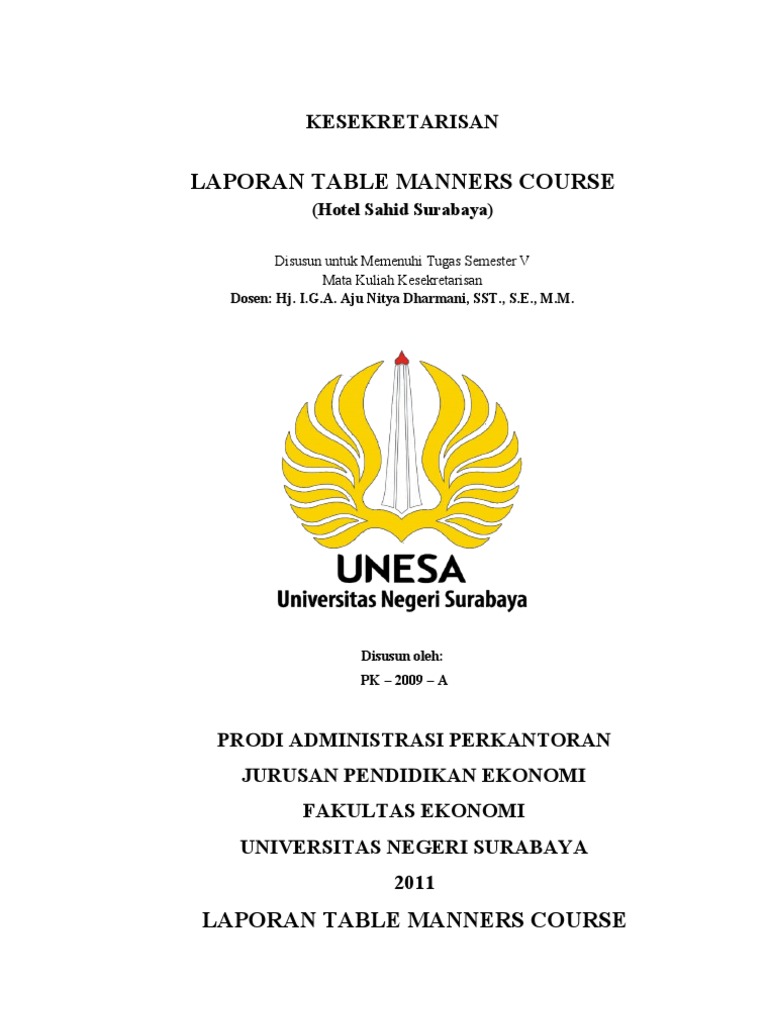 Laporan Table Manners Course