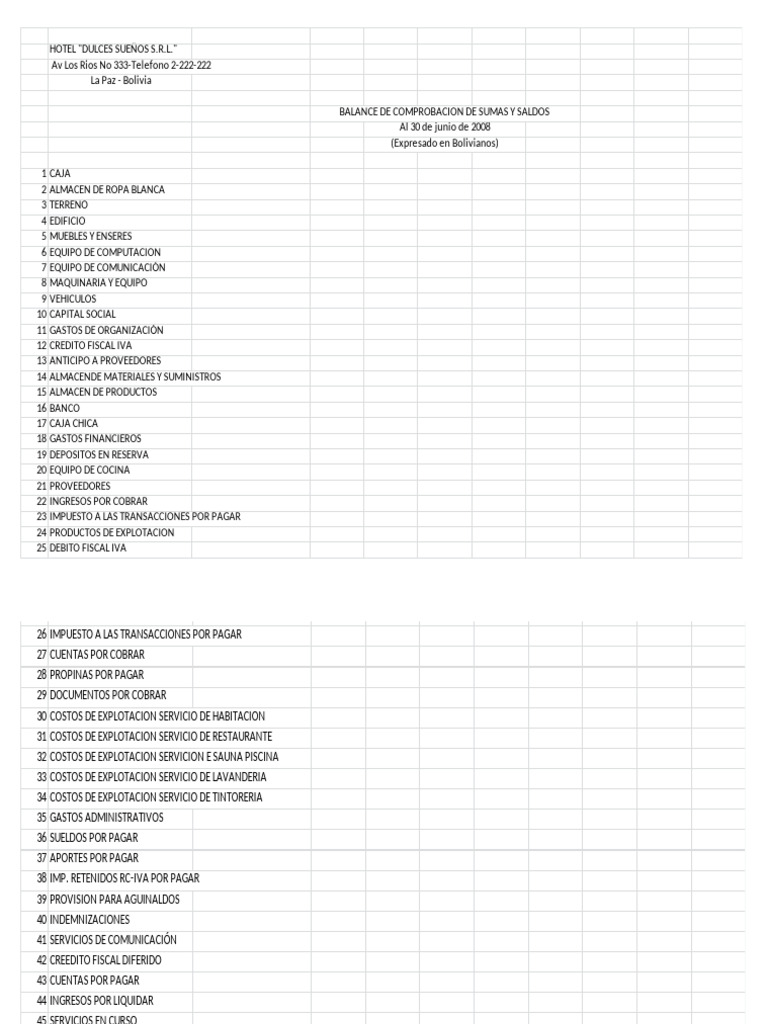 BCSS - Hoja de Trabajo Servicios | PDF