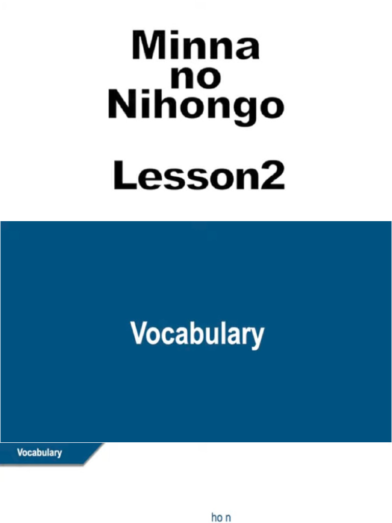 Lesson 2 Mina No Nihongo Pdf