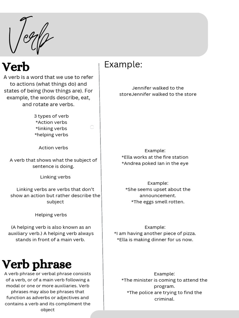 Group 2 - Verbs | PDF