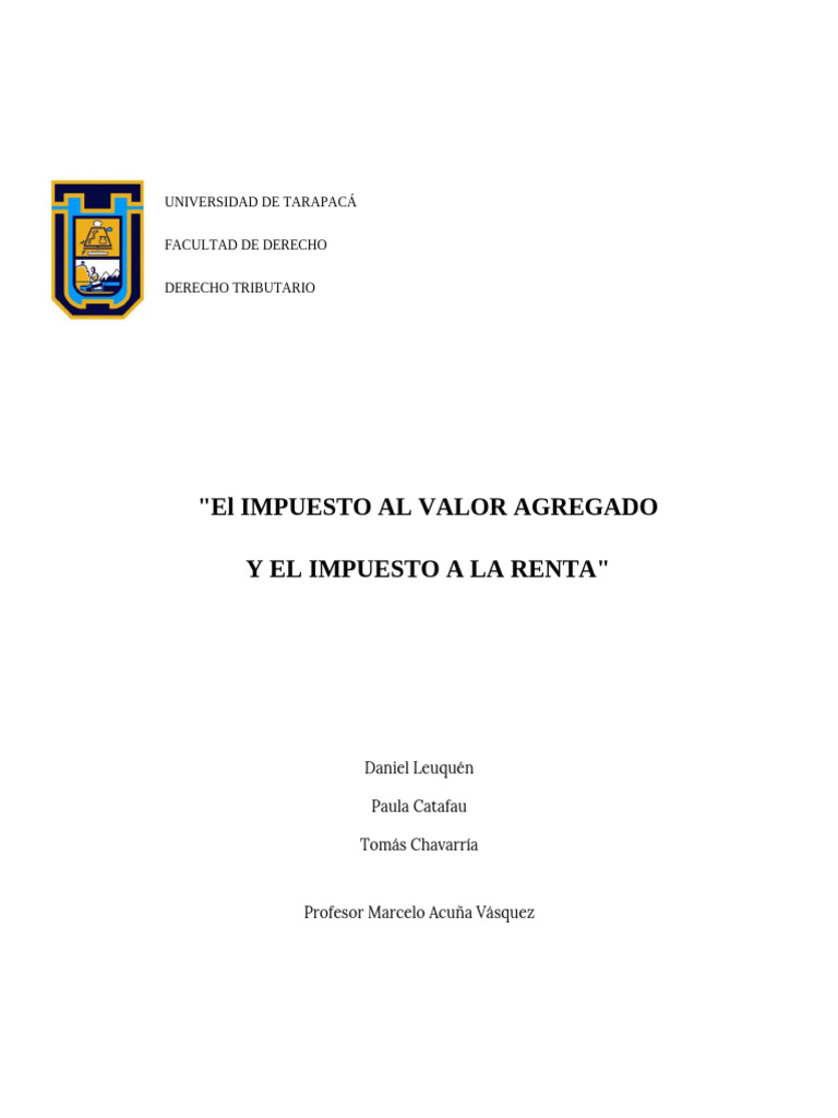 El IVA y El Impuesto A La Renta | PDF
