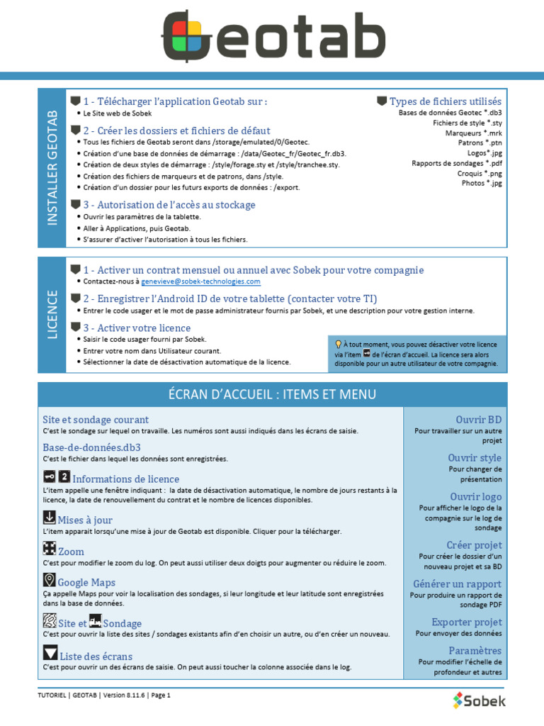 Installation et utilisation de Geotab 8.11.6 | PDF | Bases de données ...