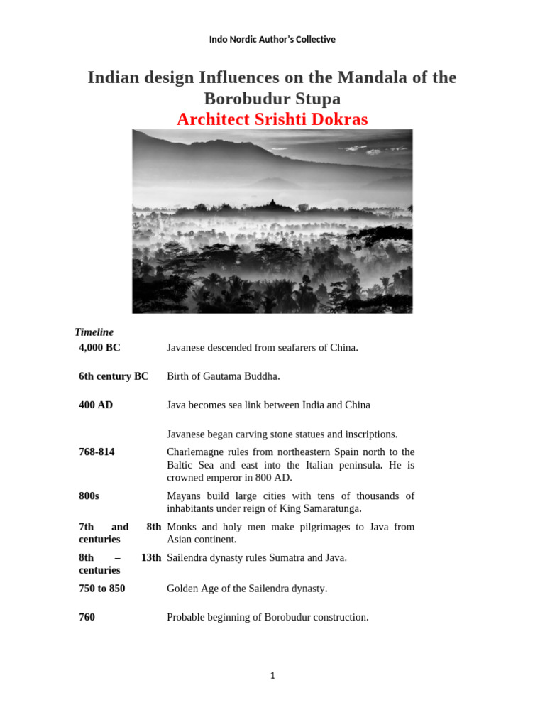 Indian Influence on Borobudur Stupa | PDF