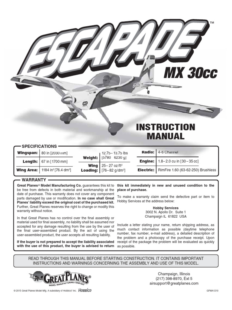 Escapade 30cc Pdf