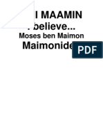 Maim On Ides (Moses Ben Maimon) I Believe