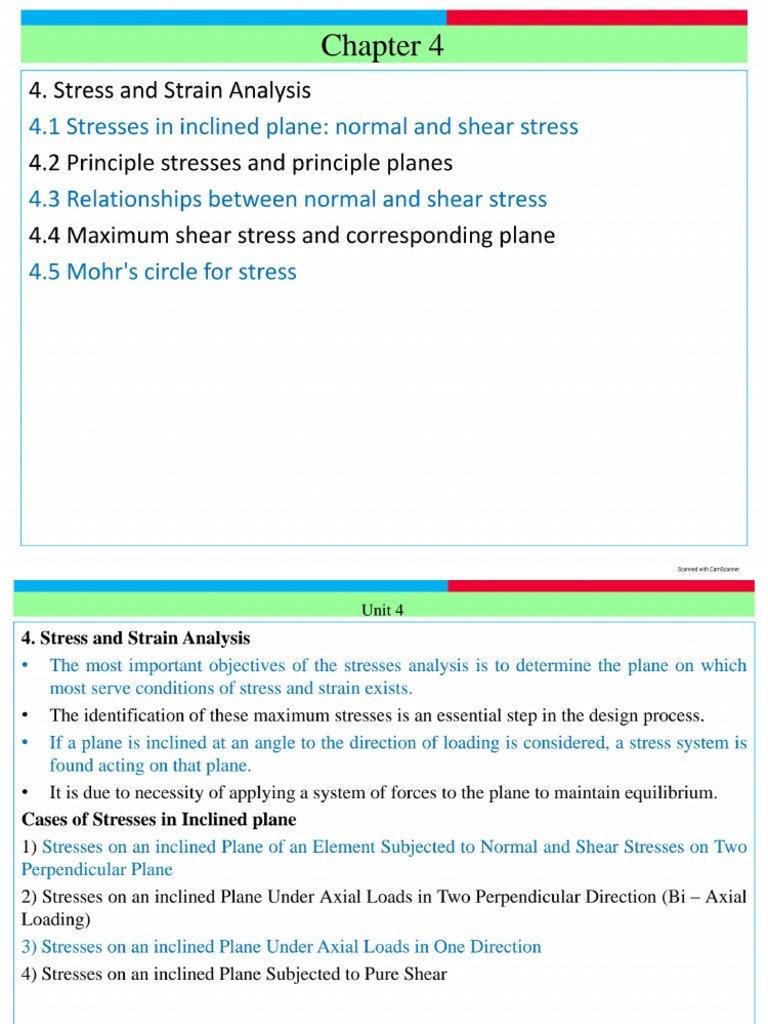 Unit 4 Principal Stress Analysis | PDF