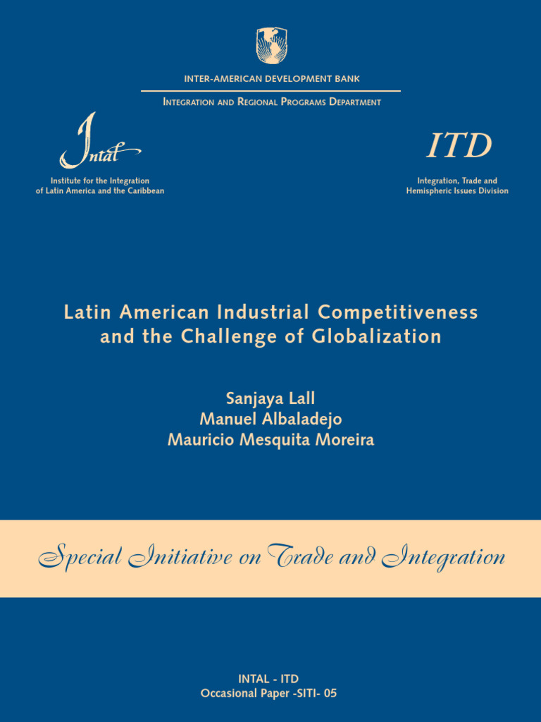 Latin American Industrial Competitiveness and The Challenge of ...