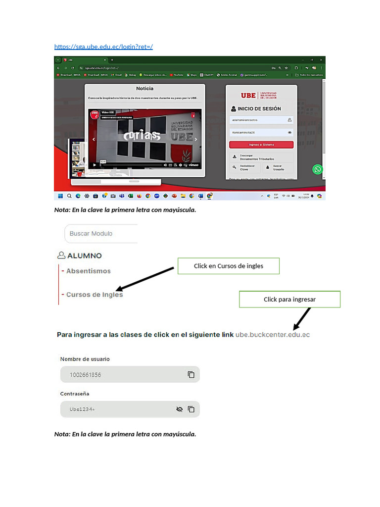 Ingreso A La Plataforma de Ingles | PDF