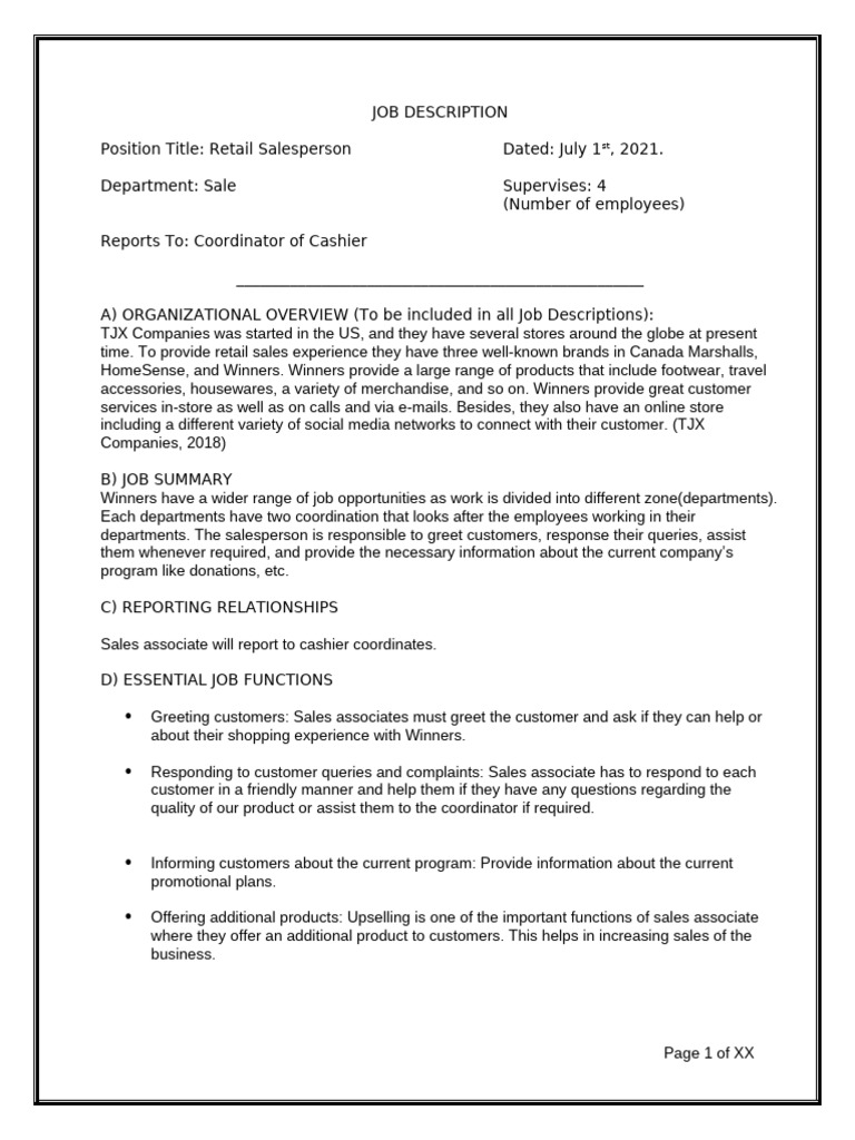 Job Description | PDF