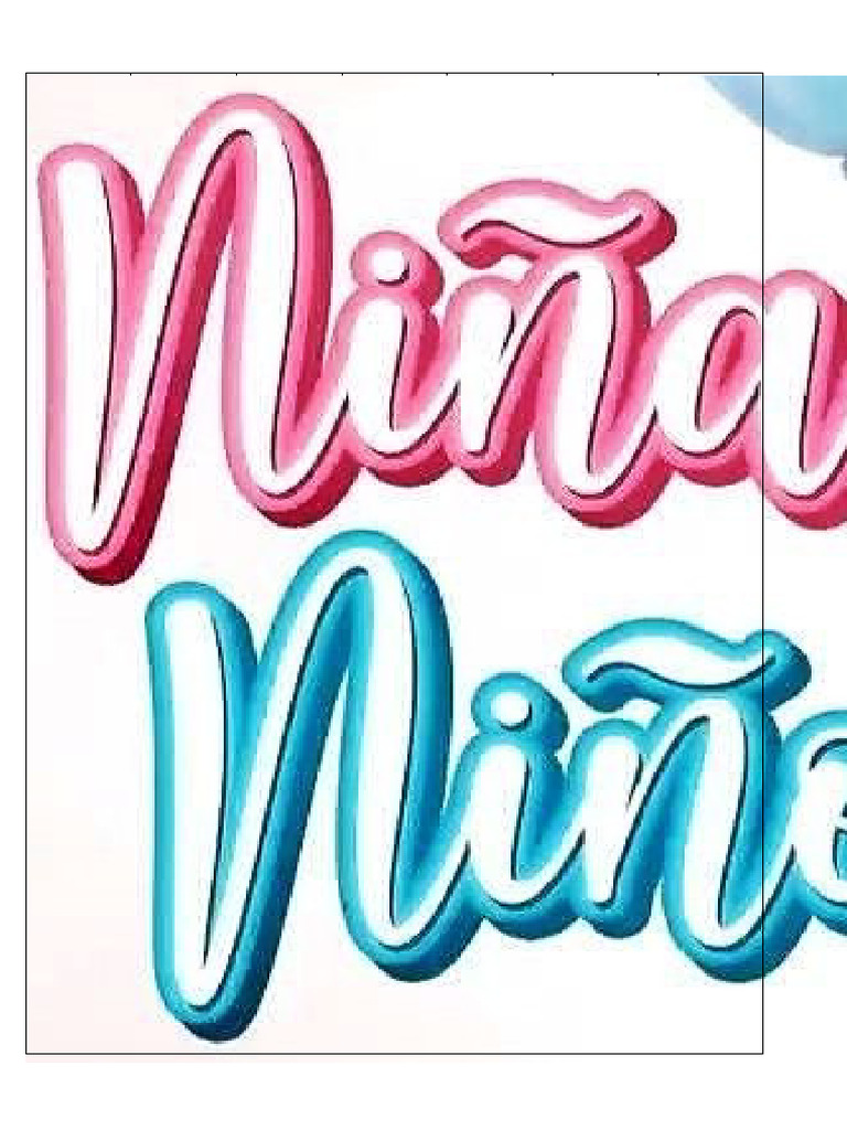 Para Imprimir Niña o Niño | PDF