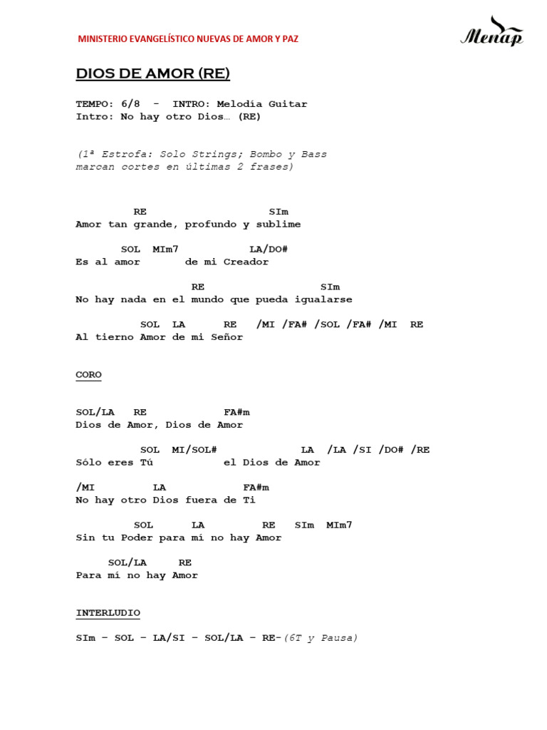 Dios De Amor Acordes Pdf