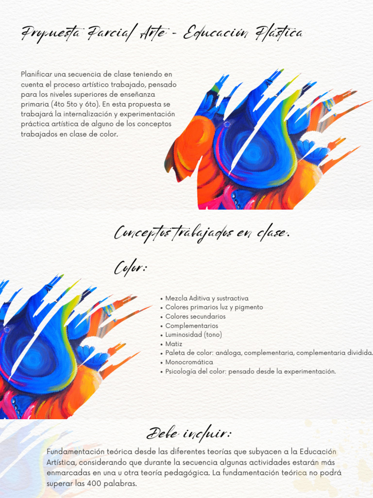 Propuesta+Parcial+Arte+-+Educación+Plástica+(2) | PDF