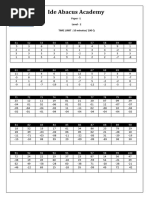 Beep Test Recording Sheet | PDF