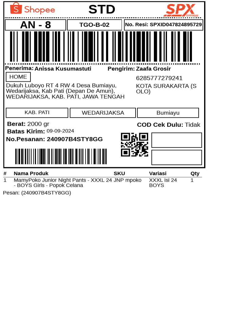 Shipping Details for Central Java | PDF
