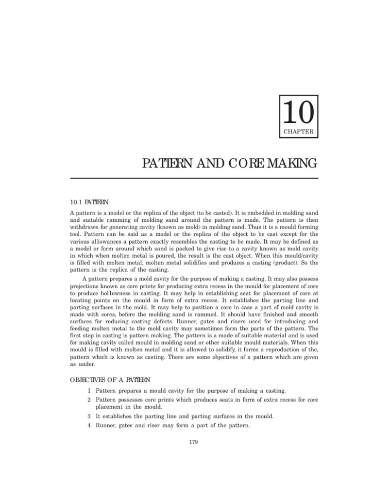 Pattern and core making pdf