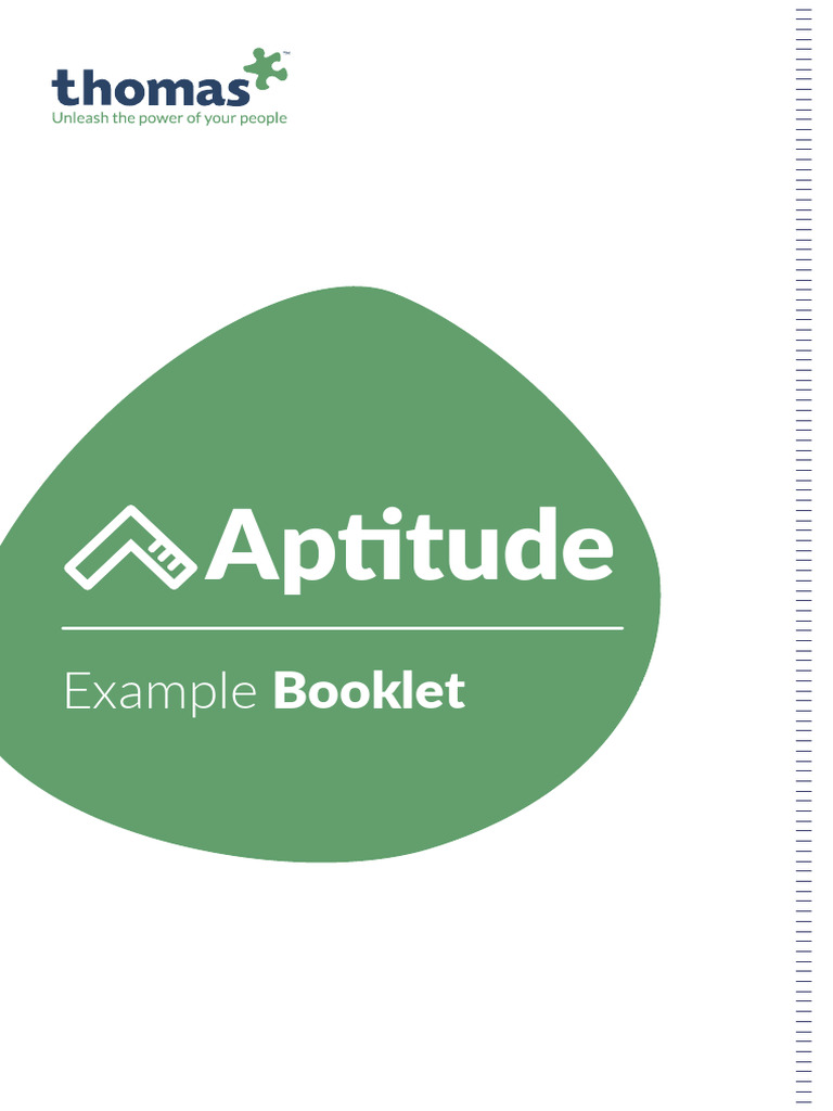 Aptitude Example Booklet - 2021 V1 | PDF