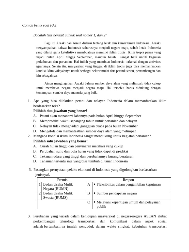 Contoh Soal Sat-Pat 2024 | PDF