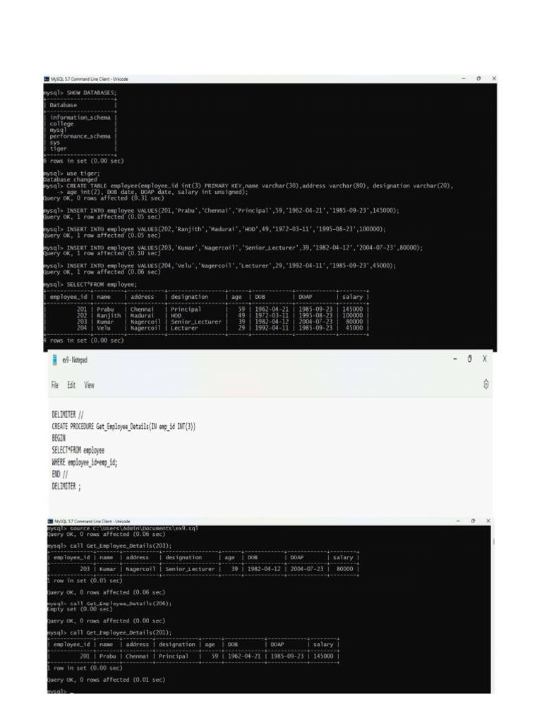 RDBMS Ex 9 | PDF