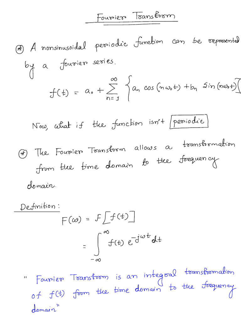 Fourier transform pdf