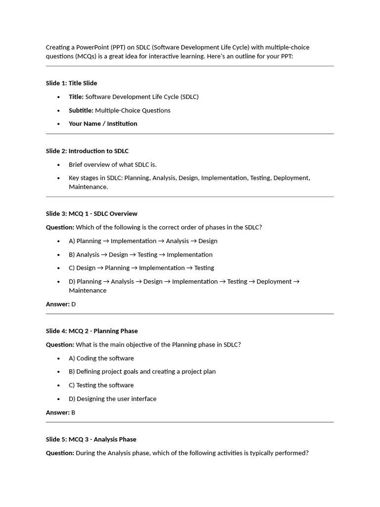 Ans SDLC | PDF