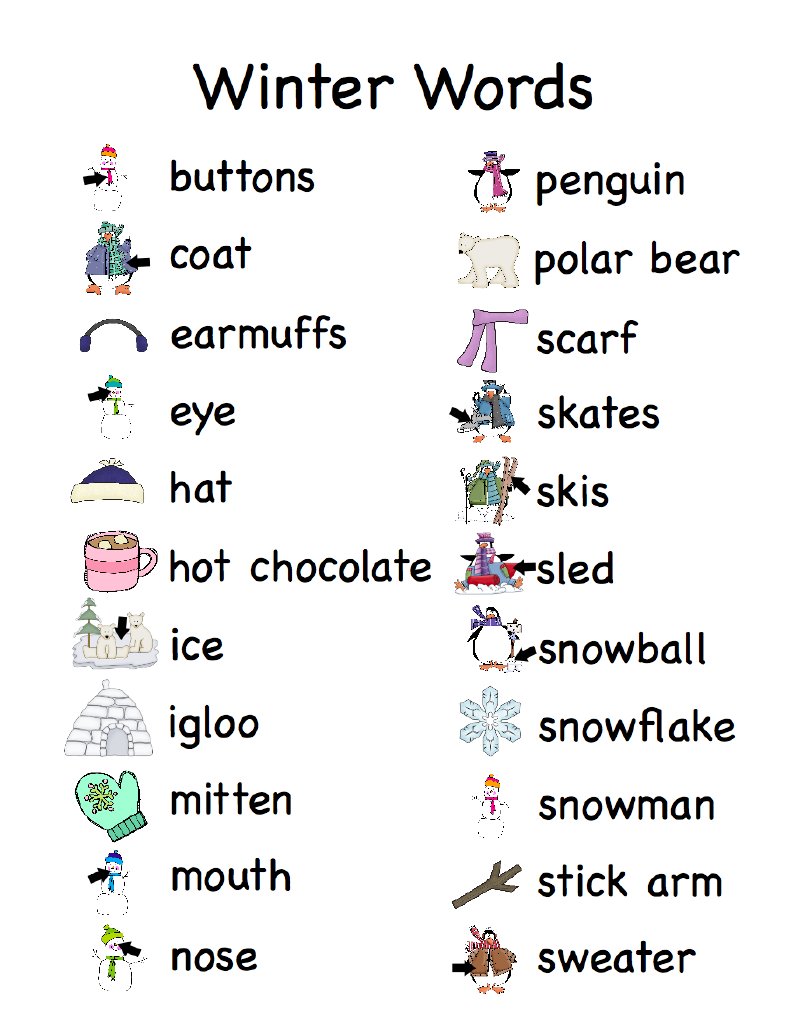 Winter Word List