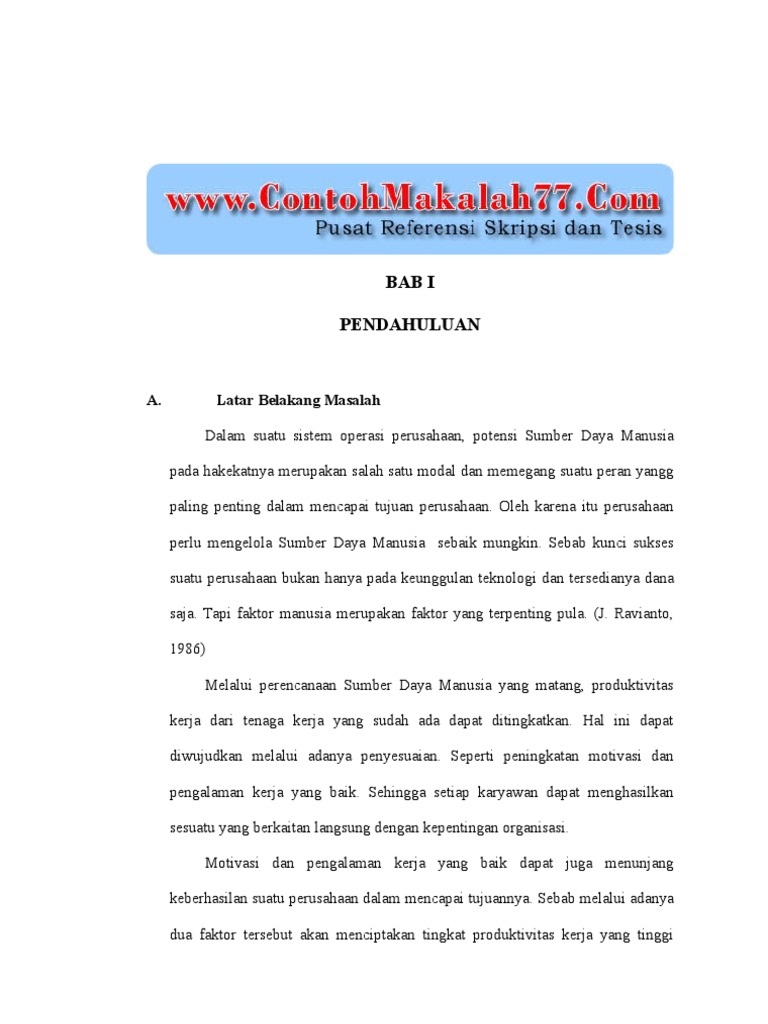 Pengaruh Motivasi dan Pengalaman Kerja Terhadap