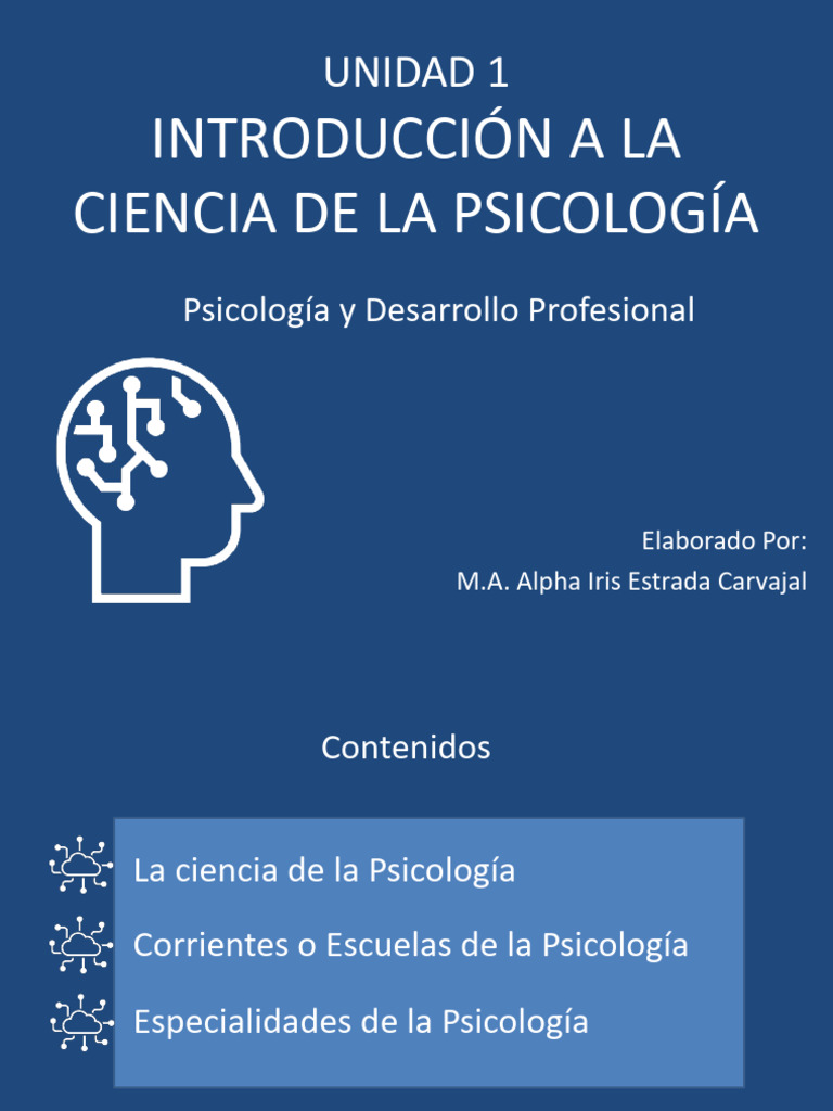 Unidad 1 - Introducción A La Psicología - MNE | PDF | Sicología ...