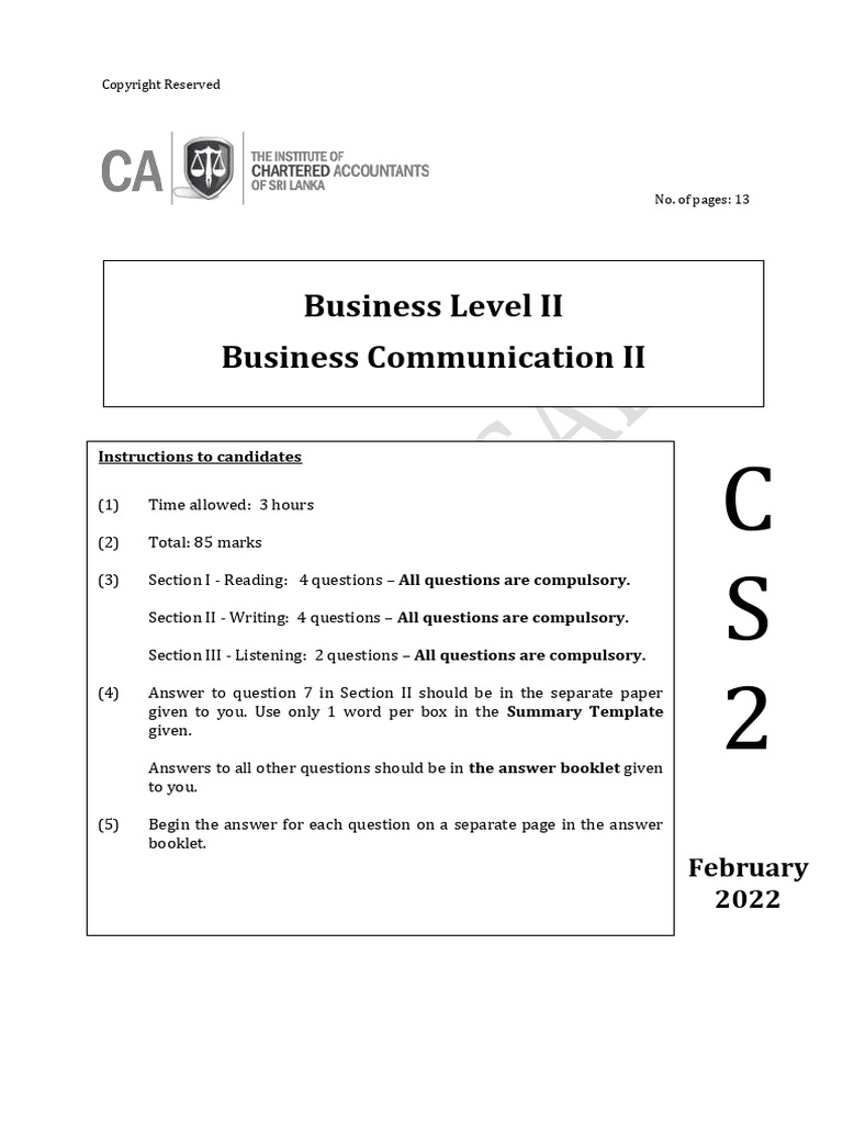 2022 - 2 - 21 - 163 - CS2 February 2022 - English | PDF