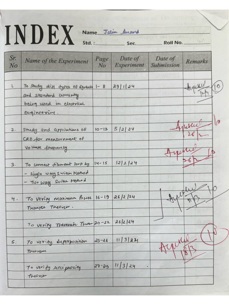 Electrical Engineering Experiment File Pdf